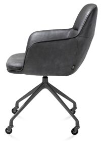 Mateo, chaise à accoudoirs - roulettes - graphite - Pala - Anthracite - Image 3