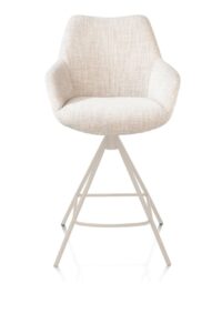 Mats, chaise de bar - 4 pieds métal - creme - Luton - Creme