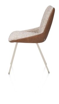 Mats, chaise - 4 pieds - creme - Pala cognac + Luton cuivre - Image 3