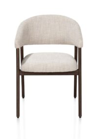 Kira, fauteuil, tissu Luton, cadre chêne clay