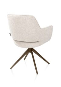 Kian, chaise à accoudoirs - fixe - steelbrown - tissu Cloudy - beige - Image 3