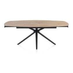 Lattina, Table à rallonge 140 (+ 2 x 30 cm.) x 100 cm. - Ceramic oak natural