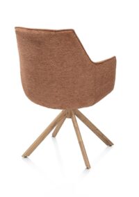 Theo, armstoel - draaibaar - eikenhout look - pocket - Vada - koper - Afbeelding 3