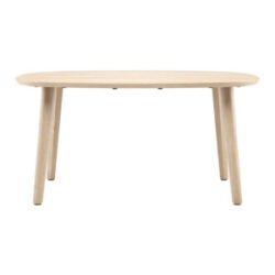 Odda, table 160 x 125 cm - oval - pied bois - natural