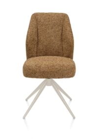 Baya, eetkamerstoel - draaibaar + relax - crème - pocketvering - stof Sevilla - Okergeel