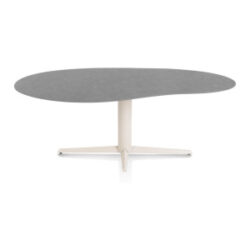 Saluti, table organic 210 X 120 cm. - pied central - crème - Anthracite