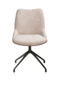 Mats, chaise - pivotante - rough off black - Pala cognac + Luton cuivre