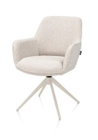 Kian, chaise à accoudoirs - fixe - crème - tissu Cloudy - beige - Image 2