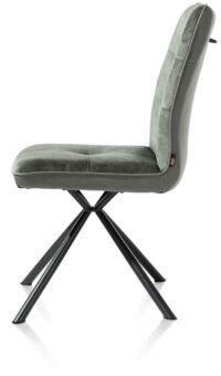 Milva, chaise - pieds noir + poignee - combi Pala/Karese - Vert - Image 3