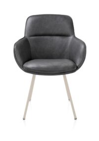 Mateo, chaise à accoudoirs - crème - Pala - Anthracite