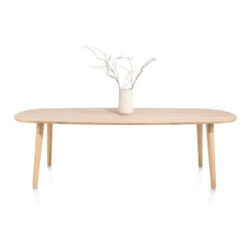 Odda, table 260 x 110 cm - oval - pied bois - natural
