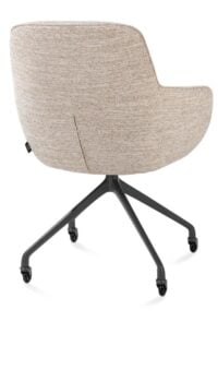 Mateo, chaise à accoudoirs - roulettes - graphite - Bellini - Creme - Image 3