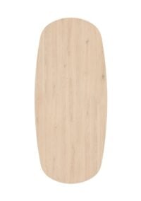 Caletta, eetkamertafel ovaal 240 x 105 cm. - eiken blad - centrale teenpoot grafiet - Natural