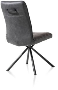 Milva, chaise - pieds noir + poignee - combi Pala/Karese - Anthracite - Image 3
