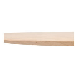 Caletta, table ovale 210 x 100 cm. - plateau en chêne - pied central noir - Natural