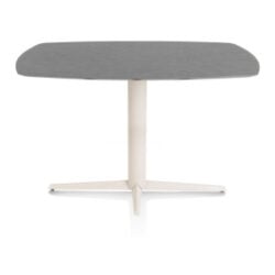 Saluti, bartafel ovaal 150 x 105 cm. - centrale teenpoot - creme - Antraciet