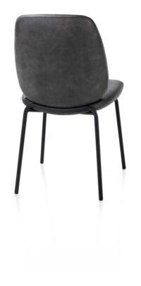 Fae, chaise - 4 pieds - rough off black - tissu Pala - Anthracite - Image 2