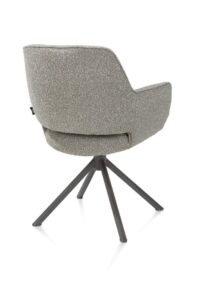 Kian, chaise à accoudoirs - pivotant - graphite - tissu Cloudy - Olive - Image 3