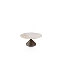 Avelli, table basse ronde 90 cm - steelbrown - plateau céramique
