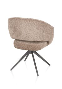 Isla, armstoel - draaibaar met kantelfunctie - grafiet - stof Valencia - Taupe - Afbeelding 3