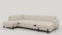 Denver, U-bank - Stof Livigno - Creme - Afbeelding 2