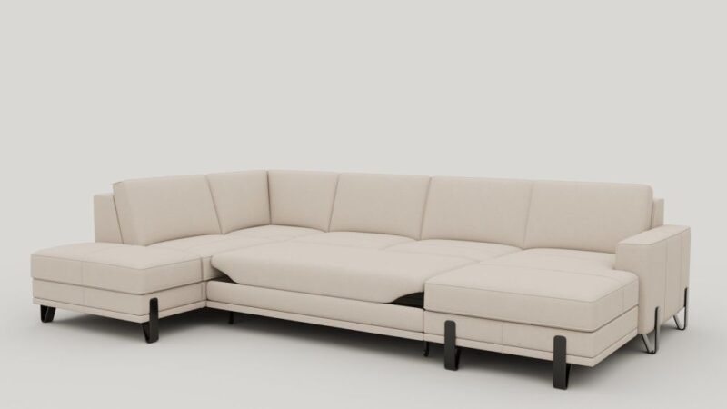 Denver, U-Bank - Stof Livigno - Creme - Afbeelding 2
