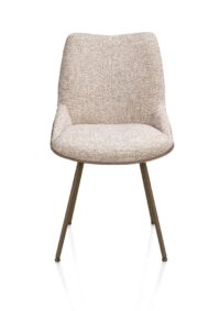 Mats, chaise - 4 pieds - steelbrown - Pala cognac + Luton cuivre
