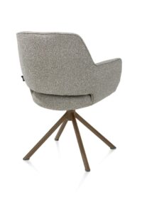 Kian, chaise à accoudoirs - pivotant - steelbrown - tissu Cloudy - Olive - Image 3