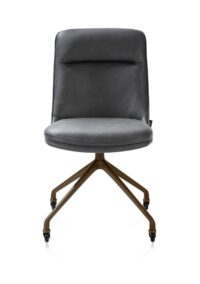 Mateo, chaise - roulettes - steelbrown - Pala - Anthracite