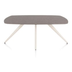 Saluti, table ovale 180 x 105 cm. - 4 pieds - crème - Lava