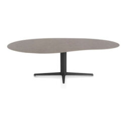Saluti, table organic 240 X 120 cm. - pied central - noir - Lava
