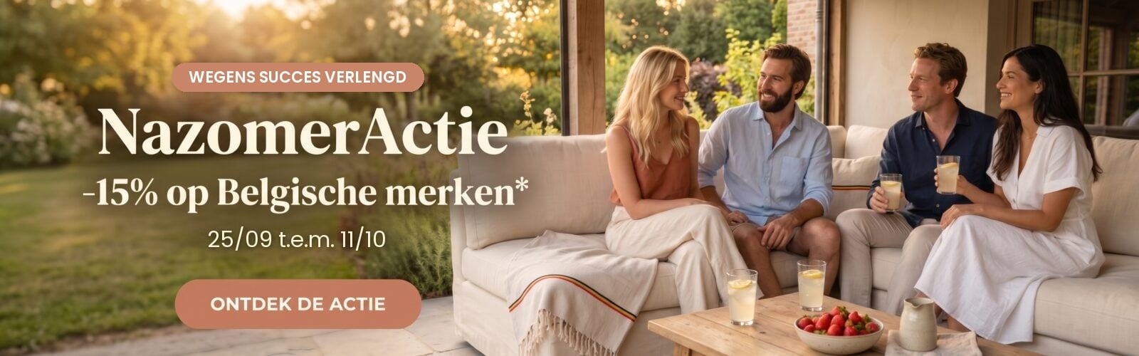 Wegens Succes Verlengd: Nazomeractie: 15% Op Belgische Merken, Van 25/09 T.e.m. 11/10