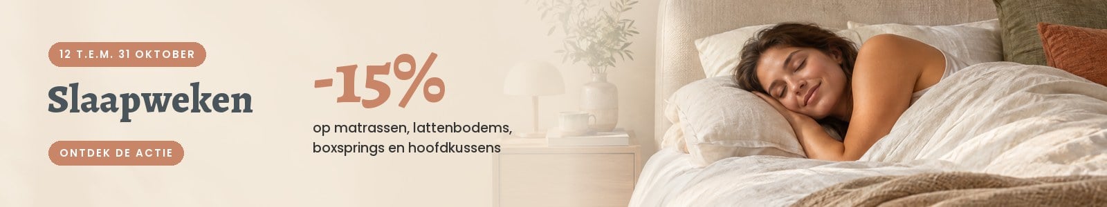 Meubelen Moens Slaapweken: 15% Op Matrassen, Lattenbodems, Boxsprings En Hoofdkussens, Van 12 T.e.m. 31/10, In Onze Toonzaal In Londerzeel